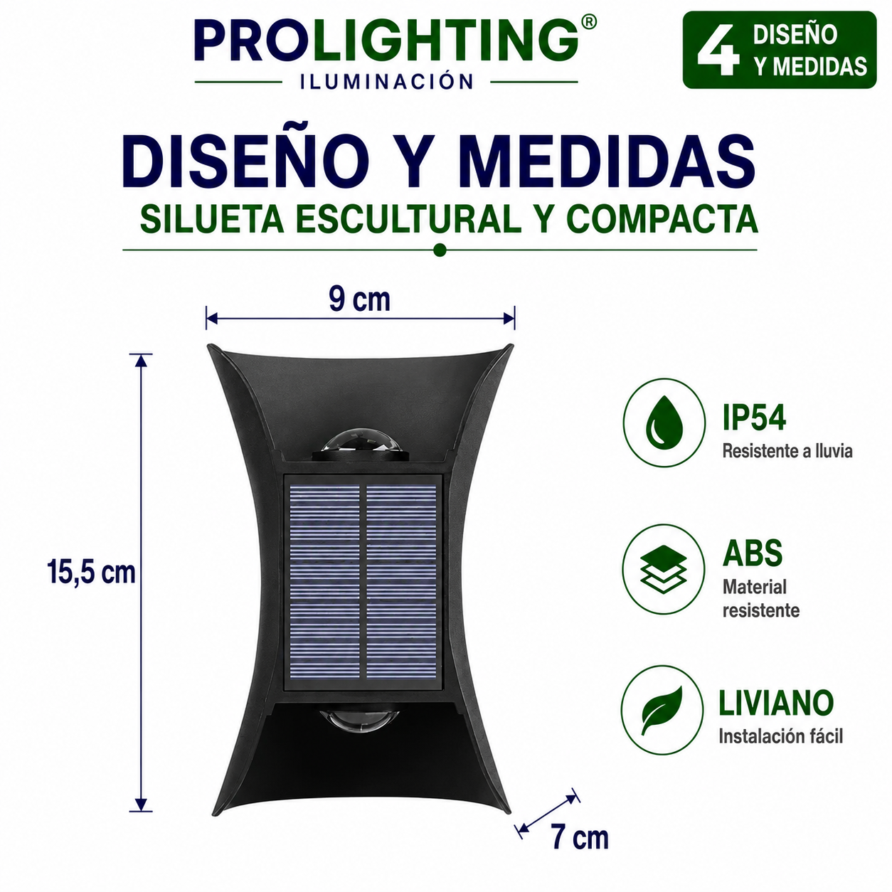 Luz Solar LED Decorativa Doble Foco Calida y Fria Exterior