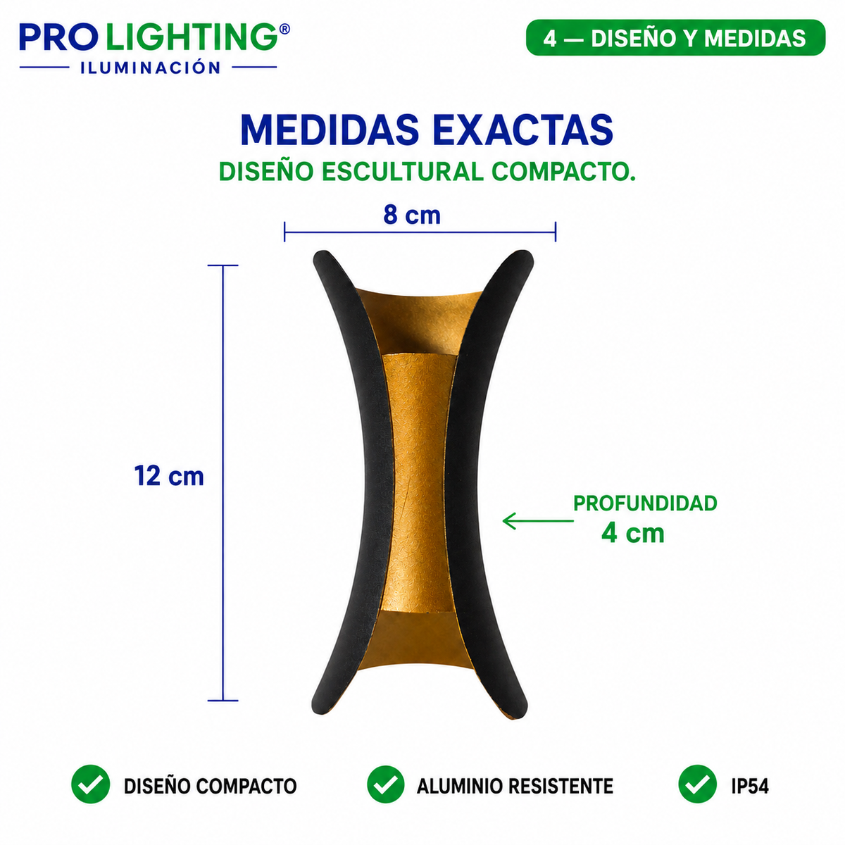 Aplique LED Integrado Bidireccional Deco 6W Interior Exterior