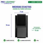 Aplique LED Vertical Doble Haz Luz Arriba Abajo Exterior