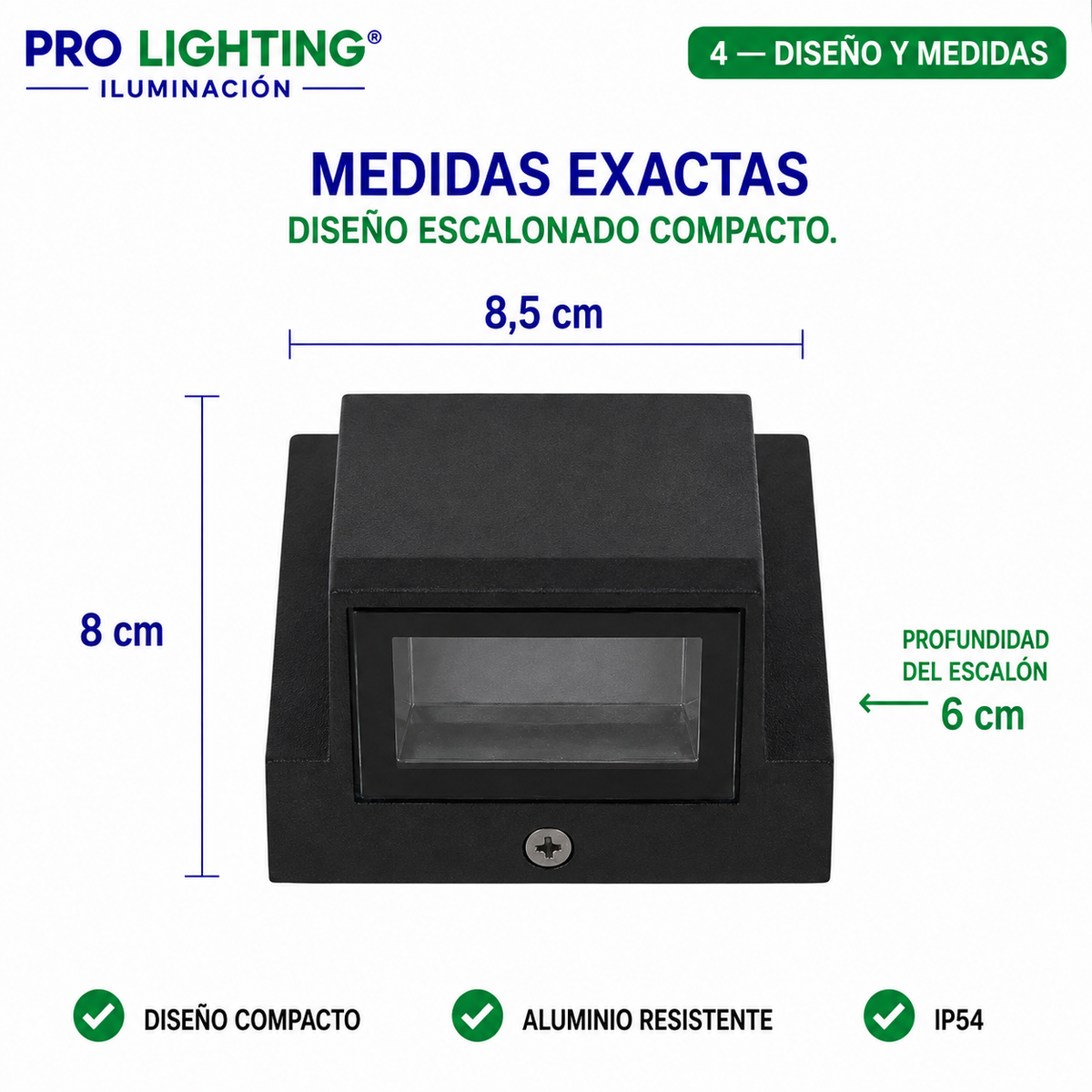Aplique LED Compacto Foco Direccional Exterior Decorativo