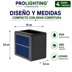 Aplique Solar LED Abatible Direccionable Calida y Fria