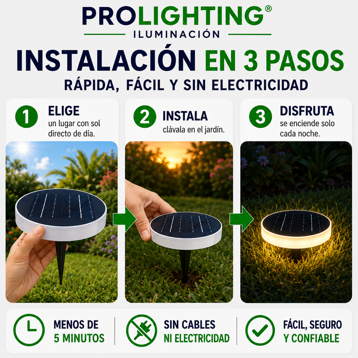 Lámpara Solar LED Portátil Colgante Exterior Recargable