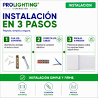 Tubo LED Estanco Canoa Plana Regleta Slim 60cm 27W Fría Liso