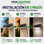 Foco Solar LED Muro Exterior Sensor Movimiento Impermeable