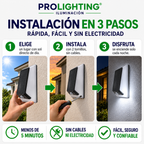 Luz Solar LED rectangular con Sensor de Movimiento PIR Exterior IP54