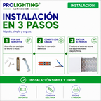 Tubo LED Estanco Canoa Plana Regleta Slim 60cm 18W Fría Prismático