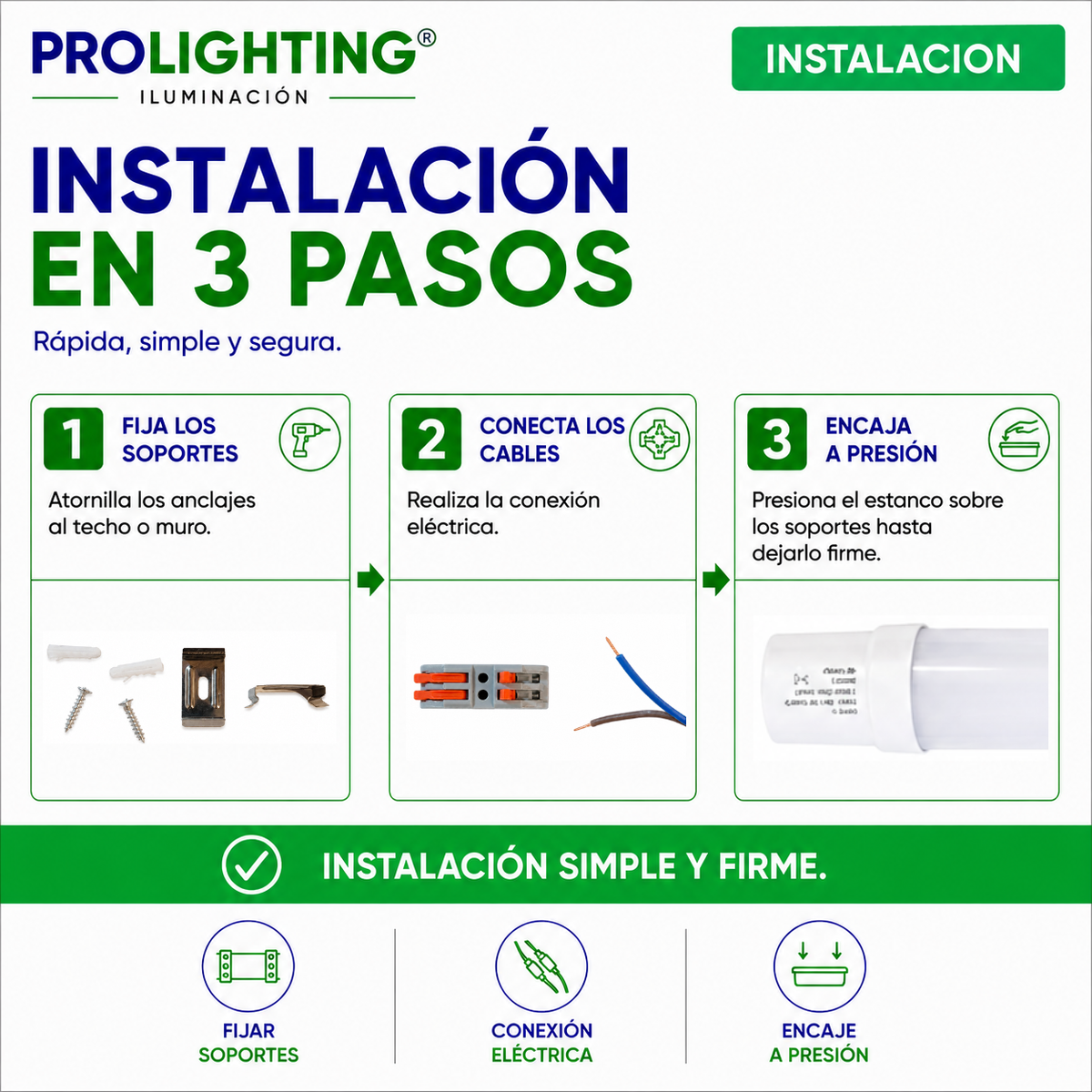 Tubo LED Estanco Canoa Plana Regleta Slim 60cm 18W Fría IP65