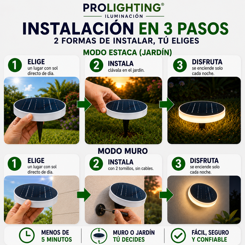 Lámpara Solar LED Portátil Colgante Exterior Recargable