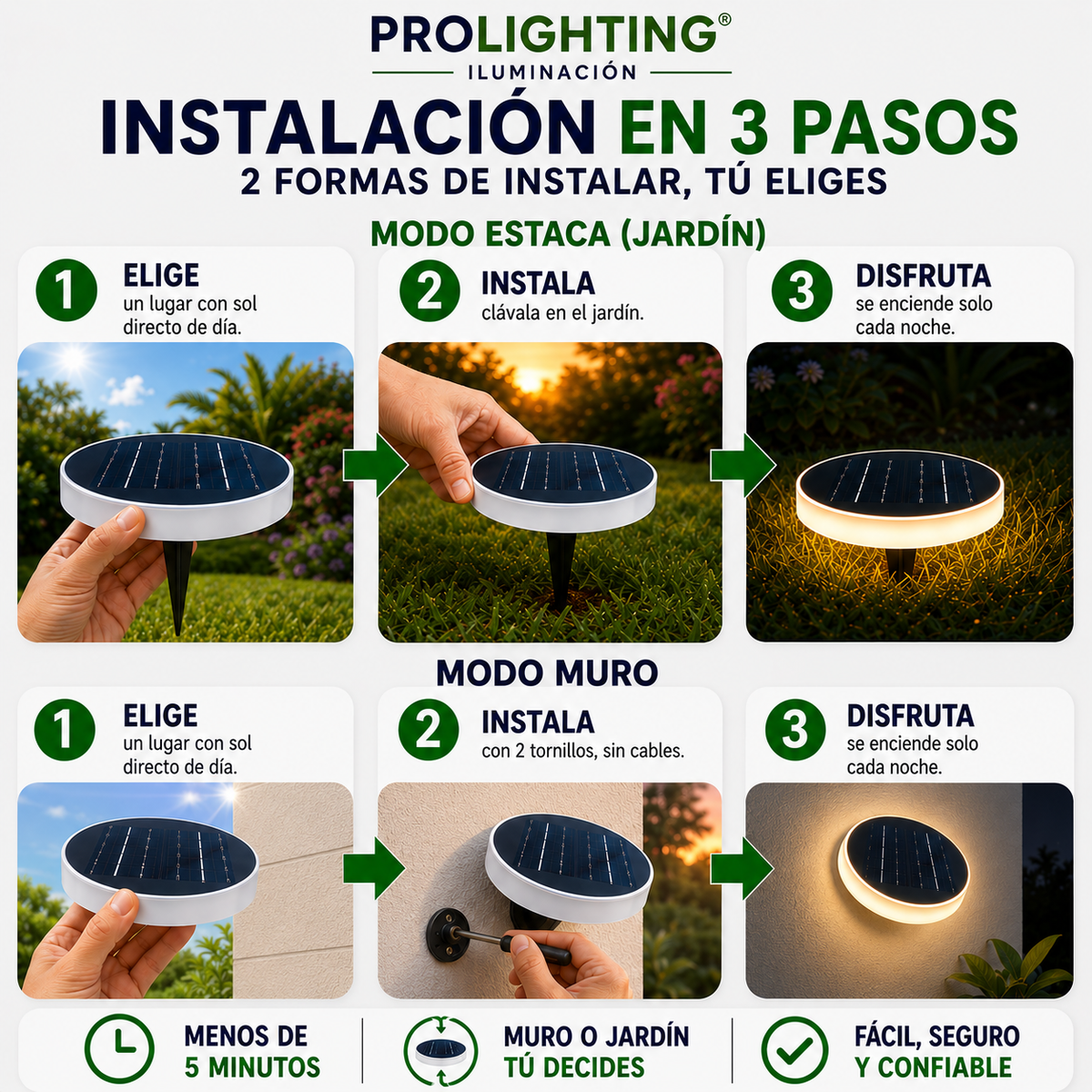 Lámpara Solar LED Portátil Colgante Exterior Recargable