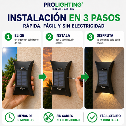 Luz Solar LED Decorativa Doble Foco Calida y Fria Exterior