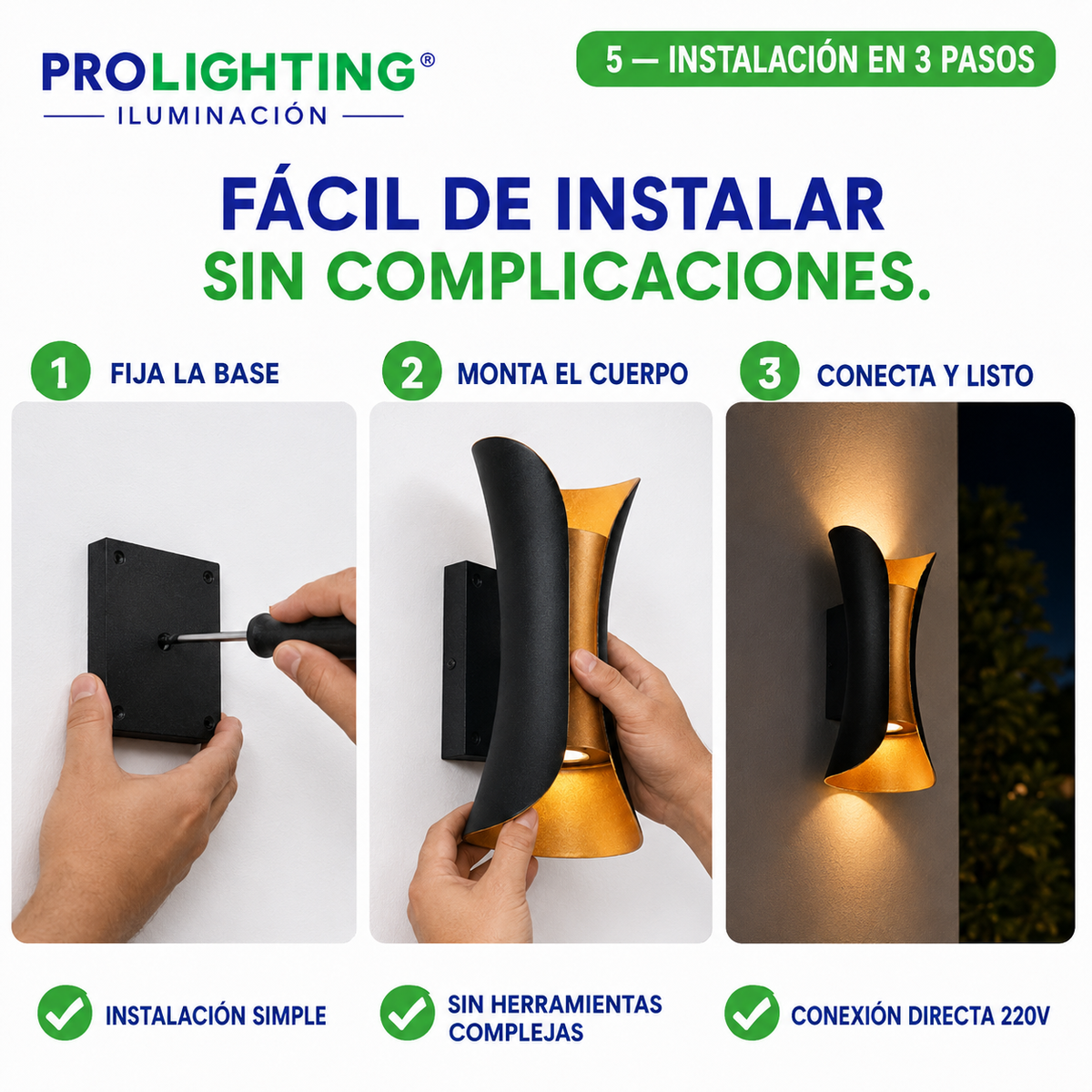 Aplique LED Integrado Bidireccional Deco 6W Interior Exterior