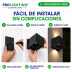 Aplique LED Integrado Cubo Diagonal Decorativo Bidireccional