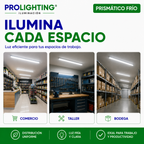 Tubo LED Estanco Canoa Plana Regleta Slim 120cm 36W Fría Prismático