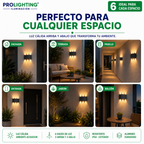 Aplique LED Curvo 6 Luces Doble Haz Arriba Abajo Exterior