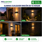 Aplique LED Solar Bidireccional Doble Haz Muro Exterior Impermeable