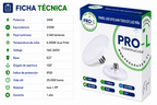Ampolleta LED Foco Panel UFO Alta Potencia 24W Fría 15cm T150 E27