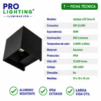 Aplique LED Integrado Cubo Diagonal Decorativo Bidireccional