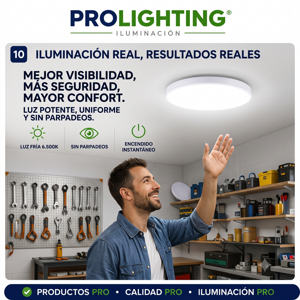 Ampolleta LED Foco Panel UFO Alta Potencia 18W Fría 12cm T120 E27