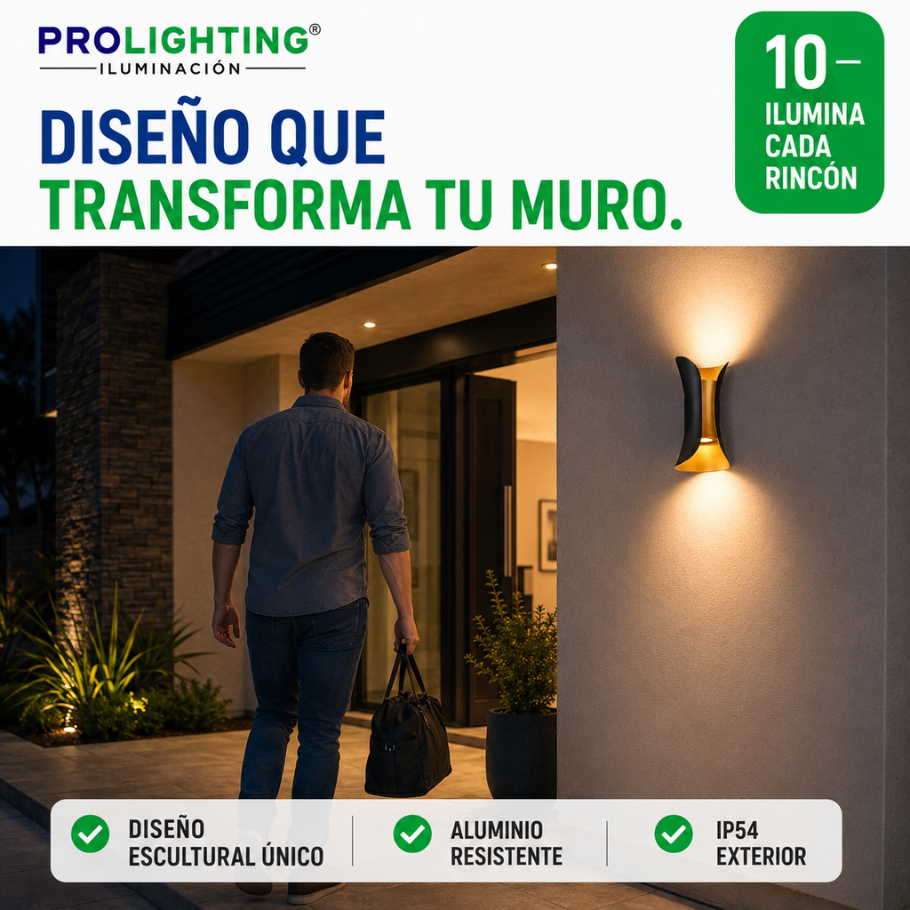 Aplique LED Integrado Bidireccional Deco 6W Interior Exterior