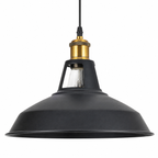 Lampara Colgar Vintage Rustico Industrial Metal Negra