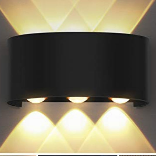 Aplique led 6x1w negro va