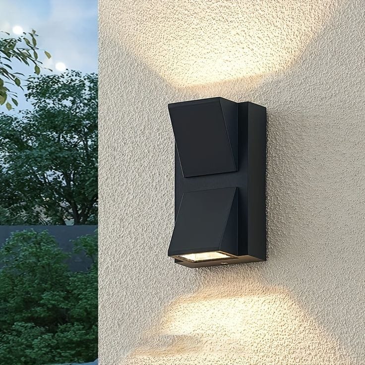 Aplique LED Vertical Doble Haz Luz Arriba Abajo Exterior