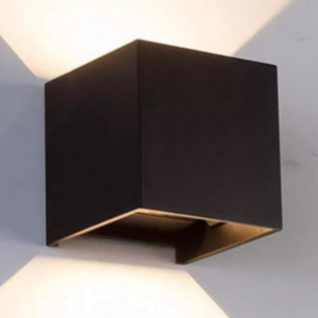 Aplique LED Integrado Cubo Diagonal Decorativo Bidireccional