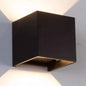 Aplique led 2x3w negro co