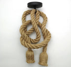 Lampara Colgante Soga Doble Trenzada Yute Cañamo Base E27