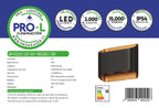 Aplique LED Ovalado Doble Haz Luz Arriba Abajo Exterior