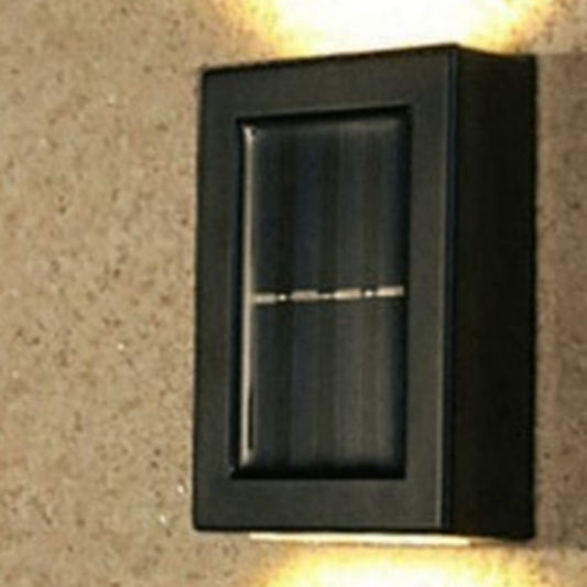 Aplique led solar fijo negro