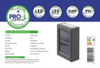 Aplique Solar LED Fijo Doble Haz de luz Arriba y Abajo Exterior