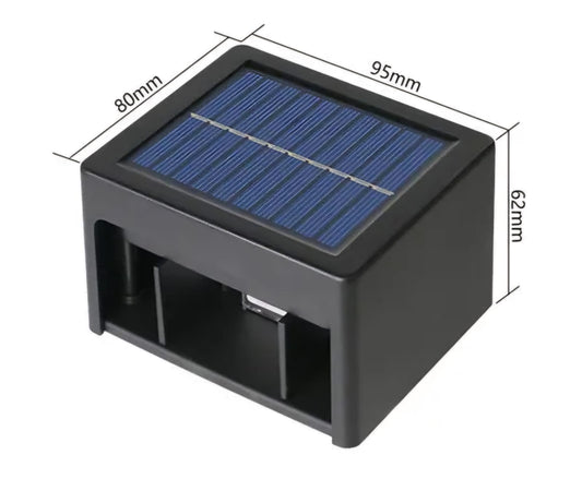 Aplique led solar abatible negro