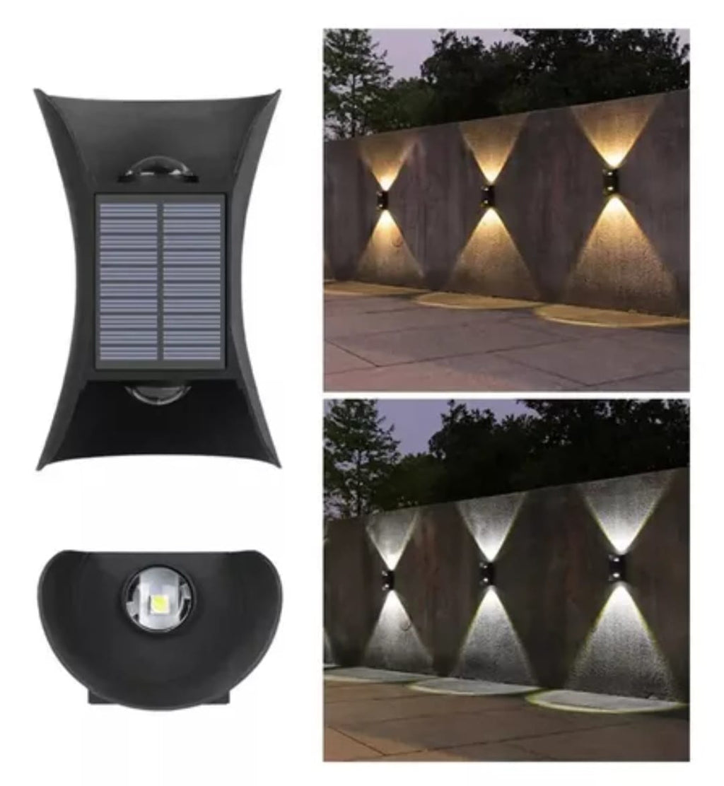Luz Solar LED Decorativa Doble Foco Calida y Fria Exterior