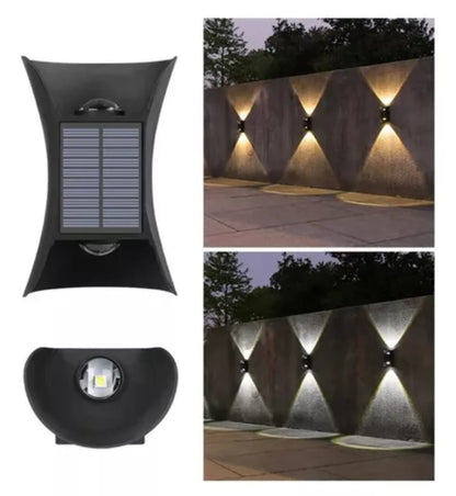 Aplique led solar deco negro