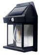 Aplique led solar farol negro