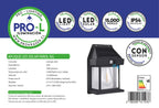 Farol Solar LED Vintage Sensor Movimiento Exterior impermeable IP54