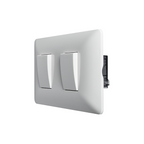 Interruptor Doble Embutido 9/15 10A Blanco Pared Muro