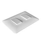 Interruptor Doble Embutido 9/15 10A Blanco Pared Muro