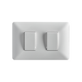Interruptor Doble Embutido 9/15 10A Blanco Pared Muro
