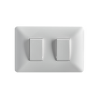 Interruptor Doble Embutido 9/15 10A Blanco Pared Muro