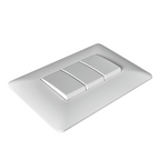 Interruptor Triple Embutido 9/32 10A Blanco Pared Muro