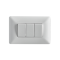 Interruptor Triple Embutido 9/32 10A Blanco Pared Muro