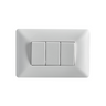 Interruptor Triple Embutido 9/32 10A Blanco Pared Muro
