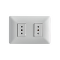 Enchufe Doble Puenteado Embutido 10/16A 250V Blanco Pared