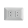 Enchufe Doble Puenteado Embutido 10/16A 250V Blanco Pared
