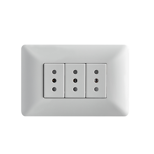 ENCHUFE TRIPLE EMBUTIDO 10A 250V