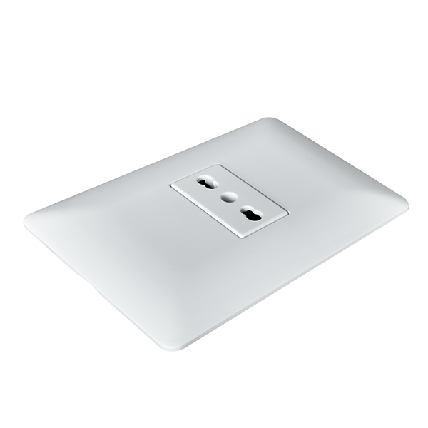 Enchufe Simple Bipaso Embutido 10/16A 250V Blanco Pared