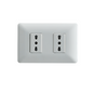 ENCHUFE DOBLE BIPASO EMBUTIDO 10/16A 250V