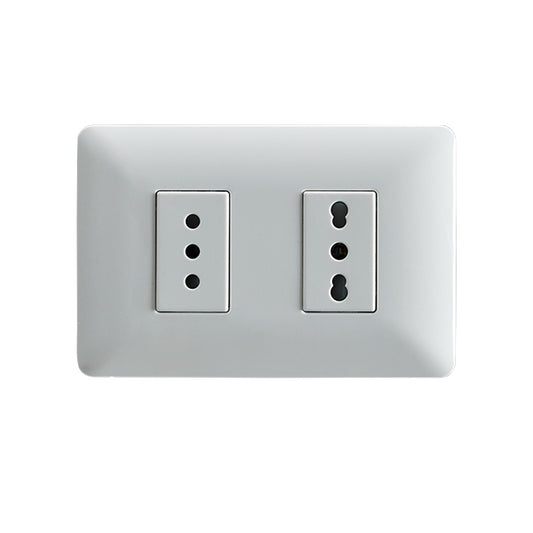 ENCHUFE SIMPLE 10A + ENCHUFE SIMPLE BIPASO EMBUTIDO 10/16A 250V